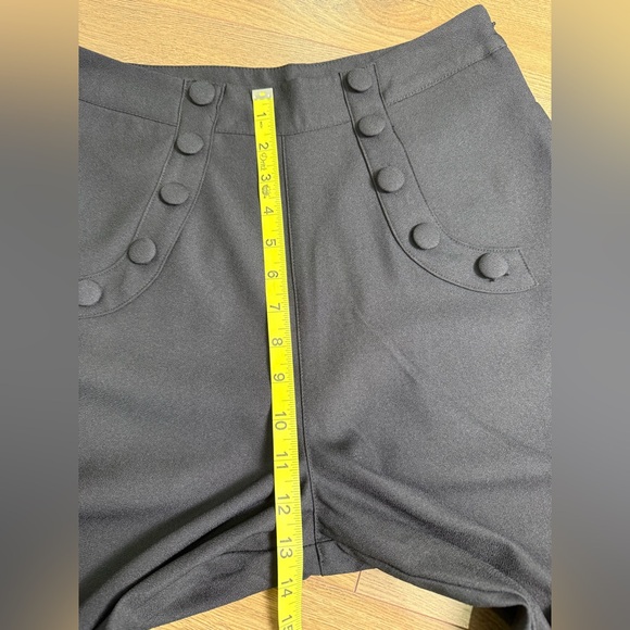 Banned Apparel 1960 Black High Waist Crepe Full Moon Sailor Wide Leg Pants Small - Picture 11 of 12